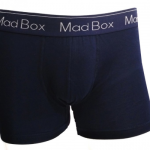 Boxer MadBox Εφαρμοστό Μονόχρωμο Μπλε Σκούρο Με Εξωτερικό Λάστιχο
