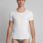 Φανέλα Ανδρική Κοντομάνικη Λευκή Με  Ανοιχτό Λαιμό