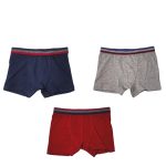 Boxer Παιδικό Μονόχρωμο Εφαρμοστό  Βαμβακερό 3 Τεμάχια