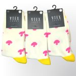 Γυναικεία Κάλτσα Ροζ Μανιταρι- Σετ 3 Ζευγάρια