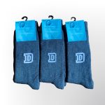 Ανδρικές Κάλτσες Πετσετέ Μονόχρωμες Ανθρακί  40-46 με Σχέδιο D