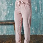 Παντελόνι Πιτζάμας Βελουτέ Μπεζ