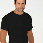 Φανέλα Ανδρική Κοντομάνικο Μαύρη Με  Κλασσική Λαιμόκοψη