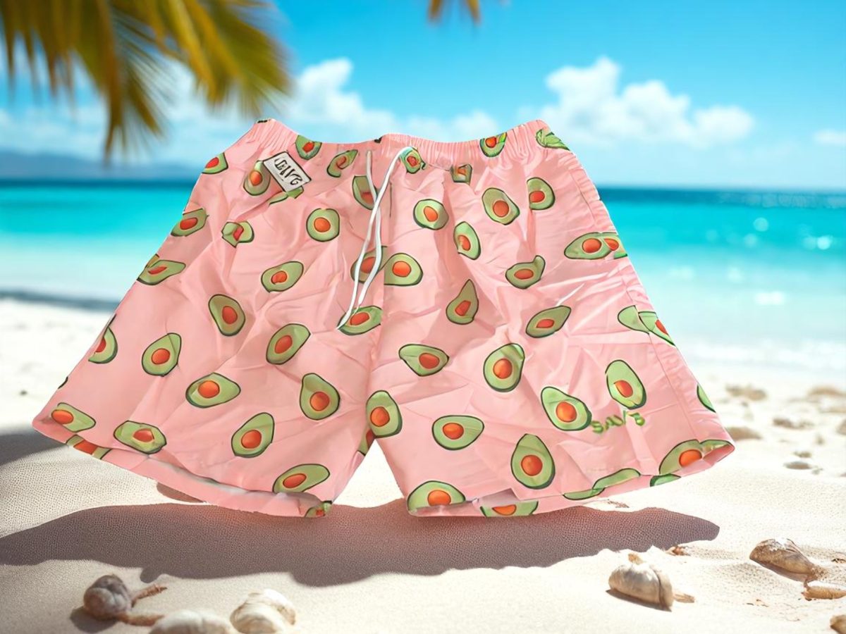 Ανδρικό Μαγιό “Avocado Vibes” - Ροζ - Image 2