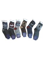 Αντρικές Καλτσοπαντόφλες Με Χνουδωτή Επένδυση Αντιολισθητικές Μαύρο με Σχέδιο Τάρανδο - Image 2