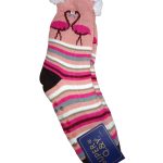 Γυναικεία καλτσοπαντόφλα Με Χνουδωτή Επένδυση Αντιολισθητικές  Ριγέ  Ροζ   Με σχέδιο Φλαμιγκο 36-41