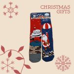 Γυναικείες  Βαμβακερές Χριστουγεννιάτικες Κάλτσες Σετ 2 Ζευγάρια Μακριές 'Αγιοι Βασίληδες